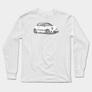 Abarth 500 Wireframe Long Sleeve T-Shirt